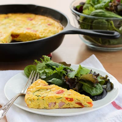 Ham and Vegetable Frittata for #SundaySupper #SauteExpress
