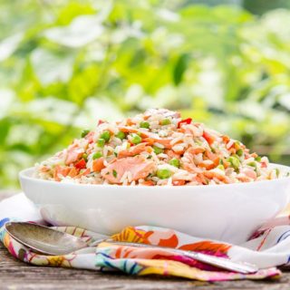 Grilled Salmon Rice Salad